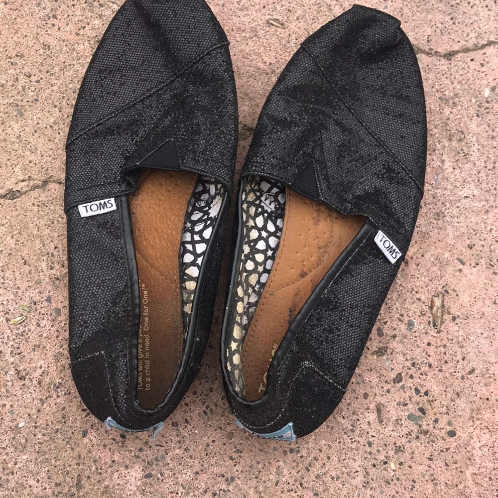 Toms Black sparkly
